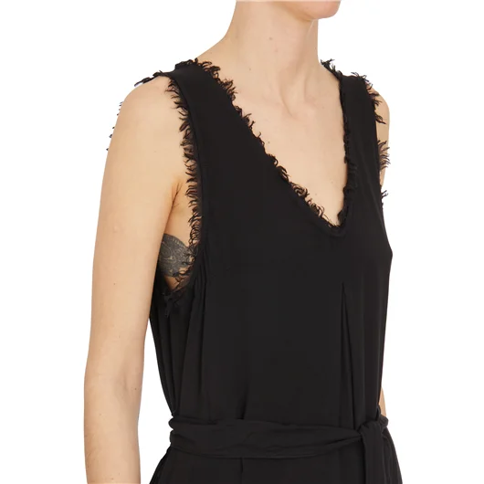 SANCTAMUERTE TUTA SALOPETTE IN TENCEL DI VISCOSA