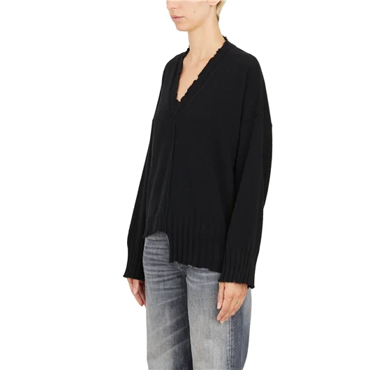 SERIENUMERICA MAGLIA IN CASHMERE SCOLLO A V