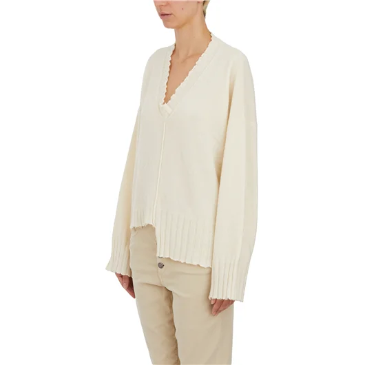 SERIENUMERICA MAGLIA IN CASHMERE SCOLLO A V