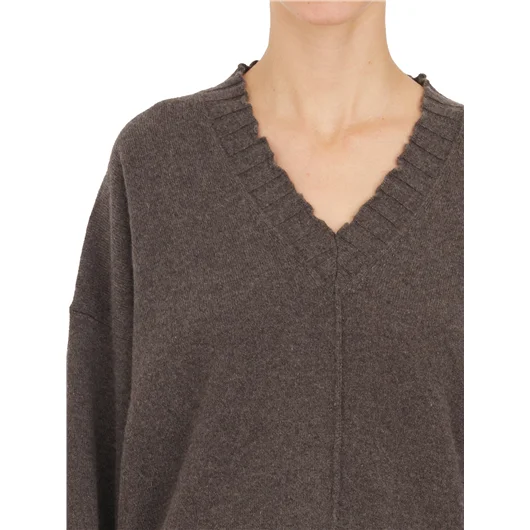 SERIENUMERICA MAGLIA IN CASHMERE SCOLLO A V