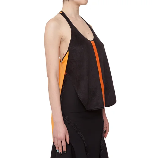 SSHEENA TOP BICOLORE IN SETA