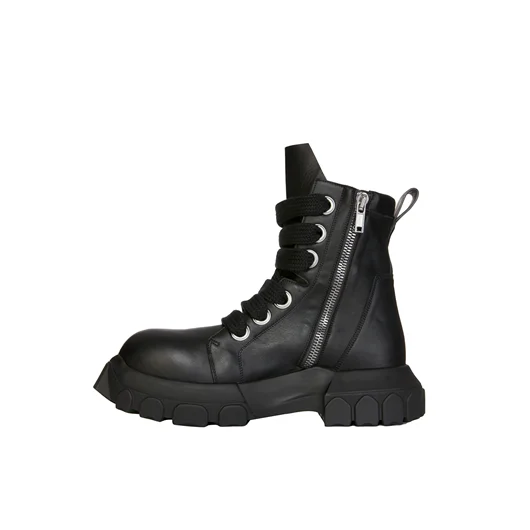 RICK OWENS STIVALI IN PELLE JUMBOLACED LACEUP BOZO TRACTOR