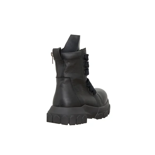 RICK OWENS STIVALI IN PELLE JUMBOLACED LACEUP BOZO TRACTOR
