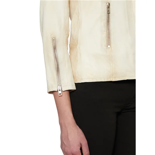 SWORD GIACCA IN PELLE CON ZIP