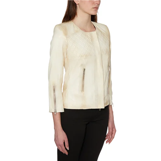 SWORD GIACCA IN PELLE CON ZIP