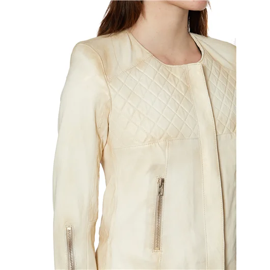 SWORD GIACCA IN PELLE CON ZIP