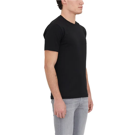DANIELE ALESSANDRINI T-SHIRT GIROCOLLO IN COTONE STRETCH