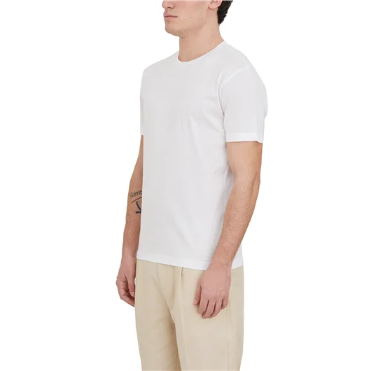 DANIELE ALESSANDRINI T-SHIRT GIROCOLLO IN COTONE STRETCH