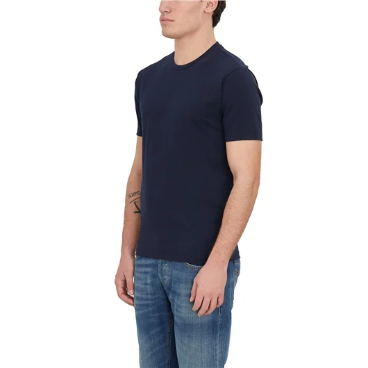 DANIELE ALESSANDRINI T-SHIRT GIROCOLLO IN COTONE STRETCH