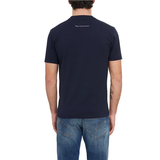 DANIELE ALESSANDRINI T-SHIRT GIROCOLLO IN COTONE STRETCH
