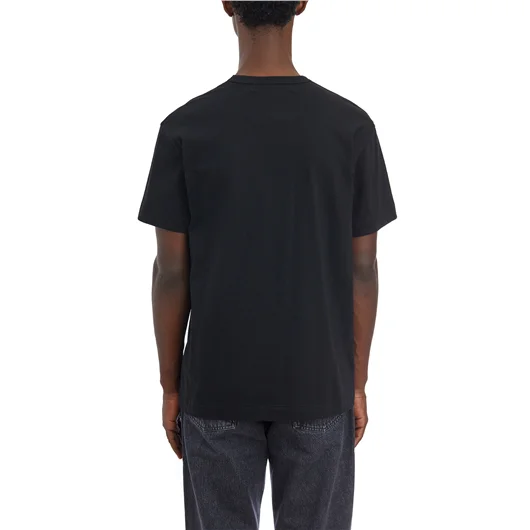 COMME DES GARCONS PLAY T-SHIRT LOGO RICAMATO IN COTONE