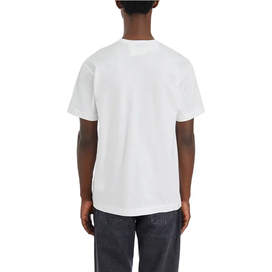 COMME DES GARCONS PLAY T-SHIRT LOGO RICAMATO IN COTONE