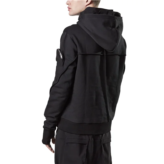 THOM KROM FELPA CON CAPPUCCIO E TASCHINO