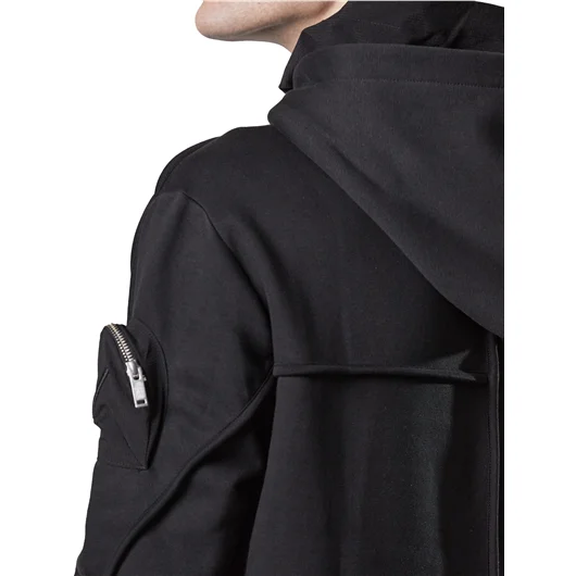 THOM KROM FELPA CON CAPPUCCIO E TASCHINO