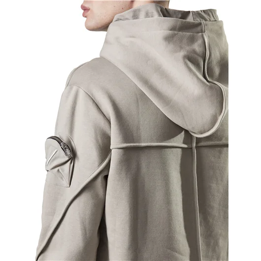 THOM KROM FELPA CON CAPPUCCIO E TASCHINO