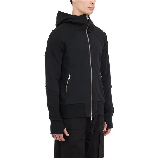 THOM KROM FELPA CON CAPPUCCIO E ZIP