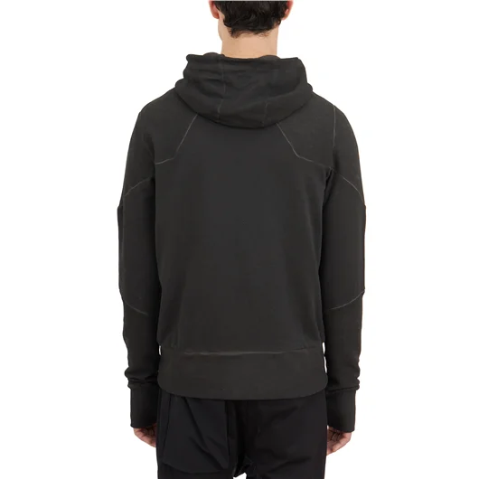 THOM KROM FELPA CON CAPPUCCIO E ZIP