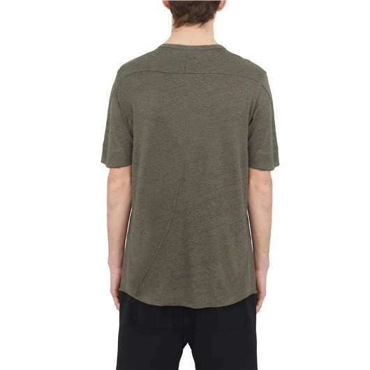 THOM KROM T-SHIRT IN COTONE LINO