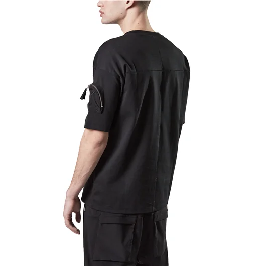 THOM KROM T-SHIRT OVERSIZE CON TASCHINO