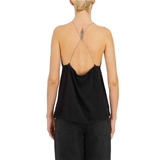 THOM KROM TANK TOP CON SPALLINE IN METALLO