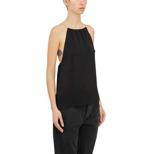THOM KROM TANK TOP CON SPALLINE IN METALLO