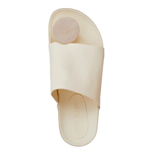 UMA WANG CIABATTA ROUND IN PELLE