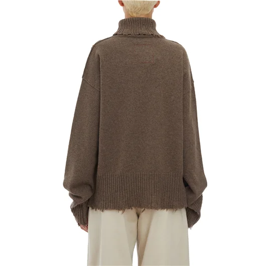 UMA WANG MAGLIONE COLLO ALTO IN CASHMERE