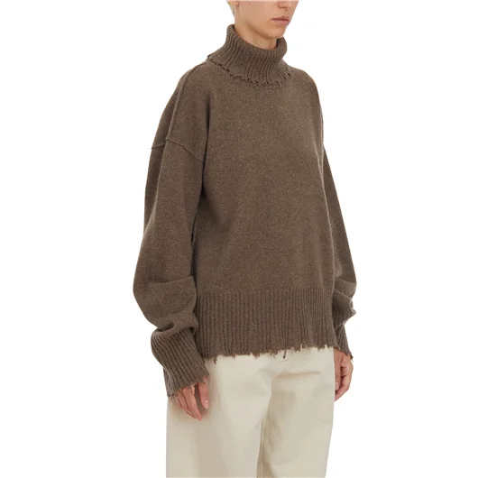 UMA WANG MAGLIONE COLLO ALTO IN CASHMERE
