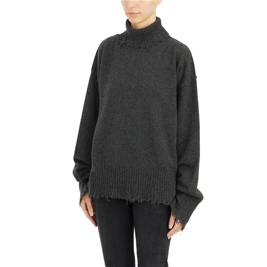 UMA WANG MAGLIONE COLLO ALTO IN CASHMERE