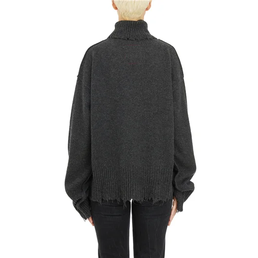 UMA WANG MAGLIONE COLLO ALTO IN CASHMERE