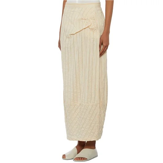 UN-NAMABLE GONNA IN LINO E SETA