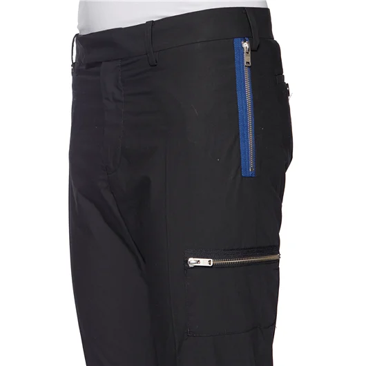 UNDERCOVER PANTALONE CON ZIP IN CONTRASTO