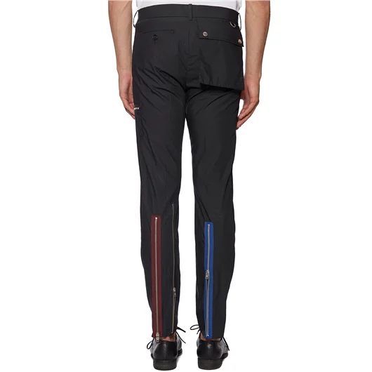 UNDERCOVER PANTALONE CON ZIP IN CONTRASTO