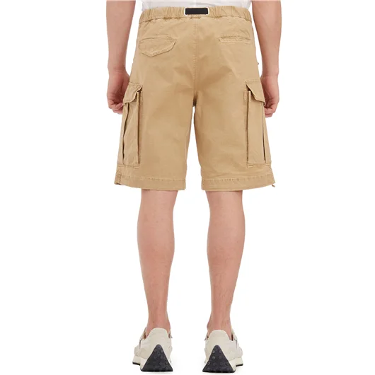WHITE SAND BERMUDA CARGO IN COTONE