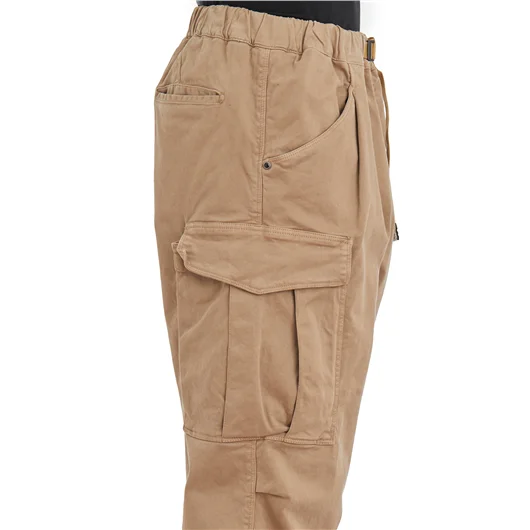 WHITE SAND PANTALONE CARGO IN COTONE STRETCH
