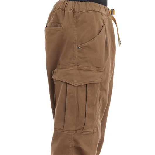 WHITE SAND PANTALONE CARGO IN COTONE STRETCH