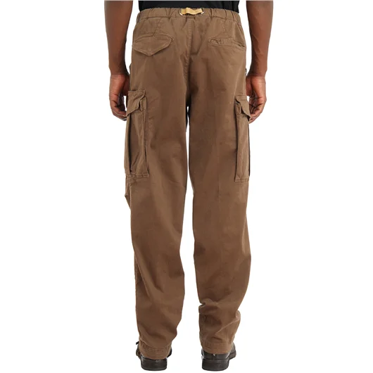 WHITE SAND PANTALONE CARGO IN COTONE STRETCH