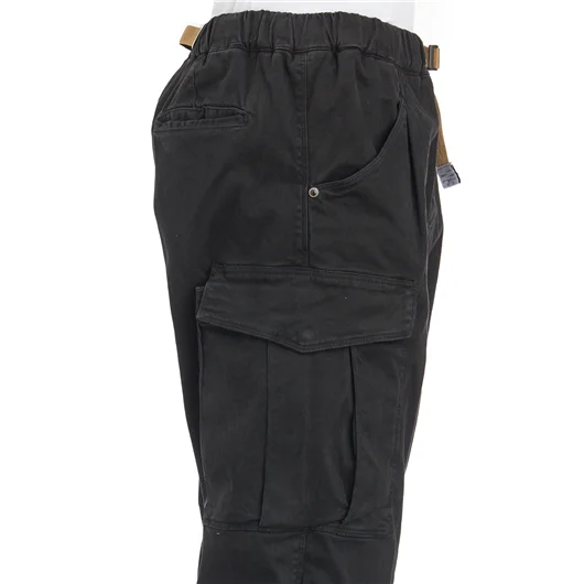 WHITE SAND PANTALONE CARGO IN COTONE STRETCH