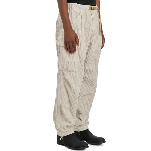 WHITE SAND PANTALONE CARGO IN VELLUTO