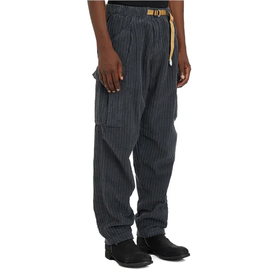 WHITE SAND PANTALONE CARGO IN VELLUTO