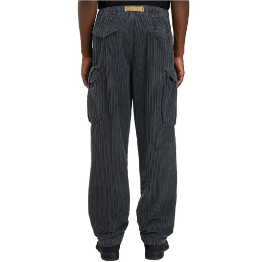 WHITE SAND PANTALONE CARGO IN VELLUTO