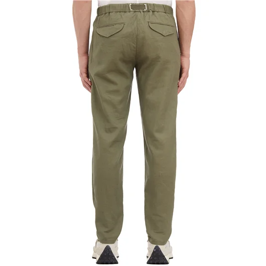 WHITE SAND PANTALONE IN LINO E COTONE