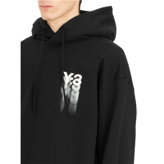 Y-3 FELPA LOGO CON CAPPUCCIO