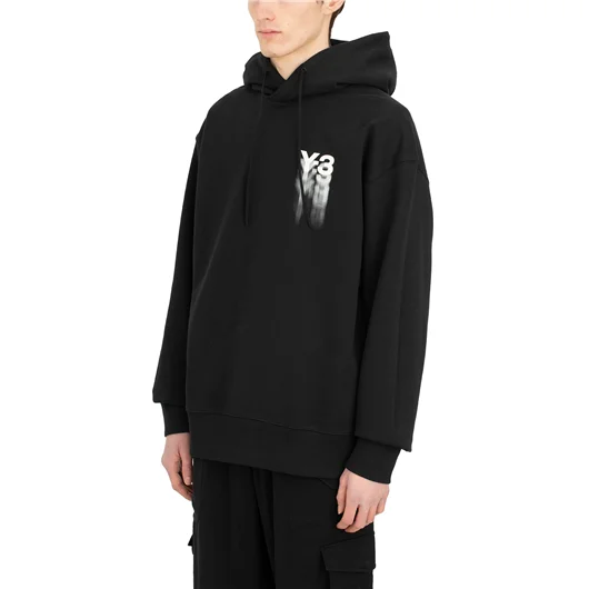 Y-3 FELPA LOGO CON CAPPUCCIO