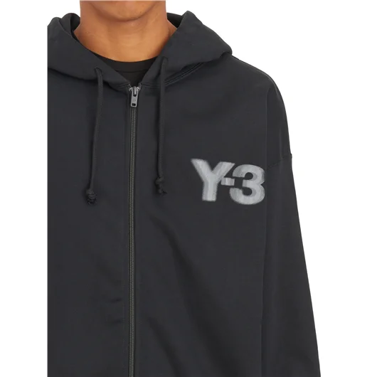 Y-3 FELPA ZIP E CAPPUCCIO LOGO