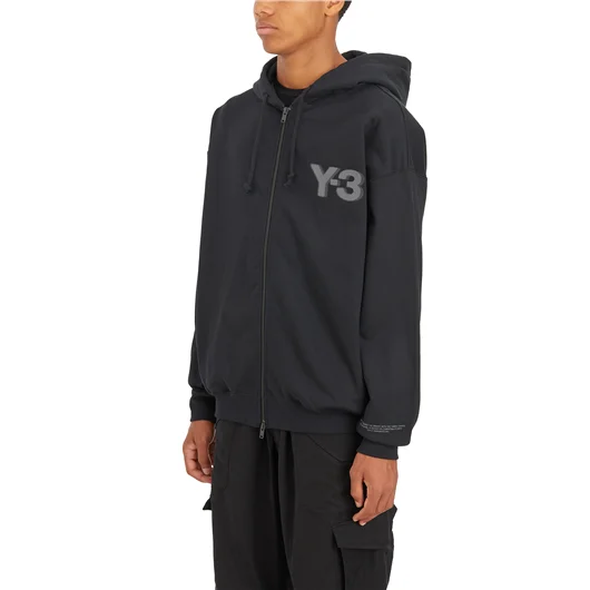 Y-3 FELPA ZIP E CAPPUCCIO LOGO