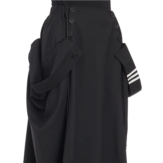 Y-3 GONNA LUNGA MISTO LANA