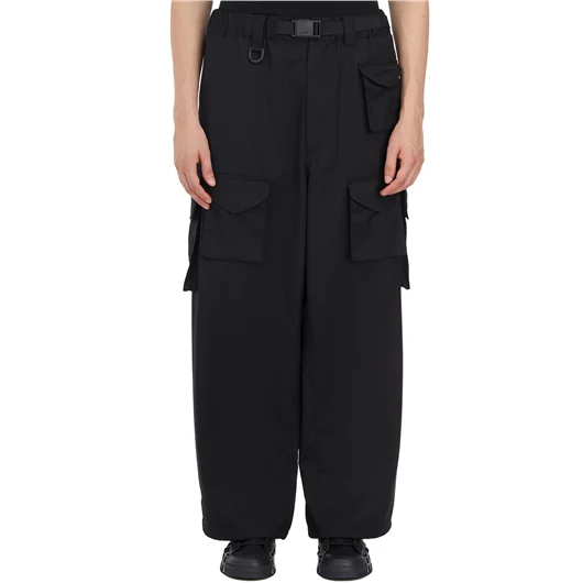 Y-3 PANTALONE CARGO IN LANA