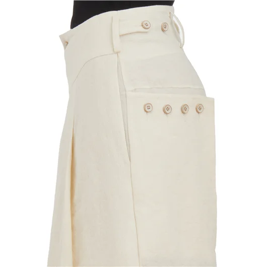 YEHUAFAN PANTALONE AMPIO IN COTONE E LINO