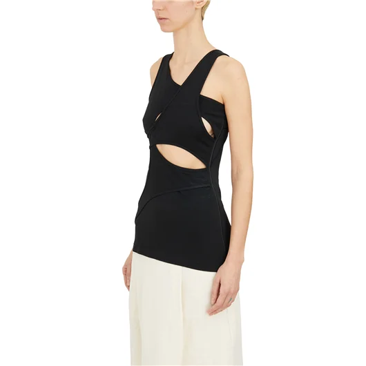 YEHUAFAN TANK TOP EFFETTO INCROCIATO